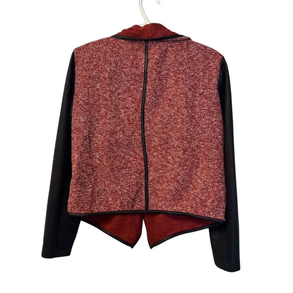 KUT from the Kloth‎ Women's Red Jacket Faux Leather Sleeves Size S - Picture 7 of 8